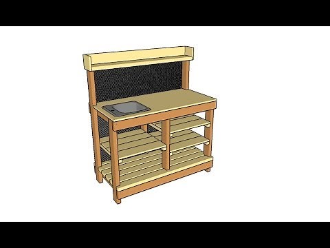Potting bench with sink plans