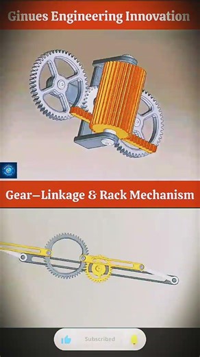 Ginues Engineering Innovation Gear - Linkage & Rack Mechanism #shorts