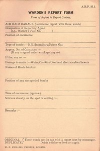 ID Cards & Paperwork of Civil Defence & ARP Wardens in WW2