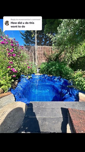 DIY Padded Tarp Pool for Creative Summer Fun in the Garden!