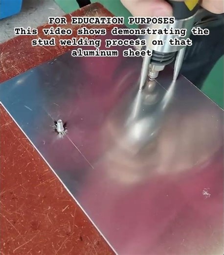 Stud Welding on Aluminum #shorts #StudWelding #AluminumWelding #Manufacturing #SheetMetal