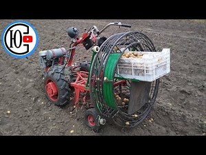 Made a POTATO Harvester for a motor-block! TESTING !!!