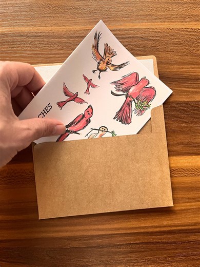 Bird Sketches, Blank Printable Notecards (4.25x5.5", 2 per Page) - Etsy