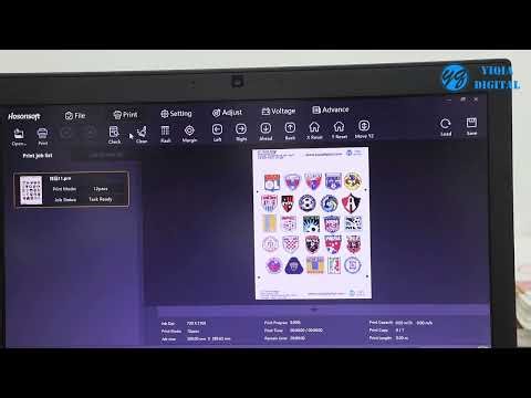 UV Textile Badge Printing & Cutting Full Process– Flatbed Printing Workflow 6/7