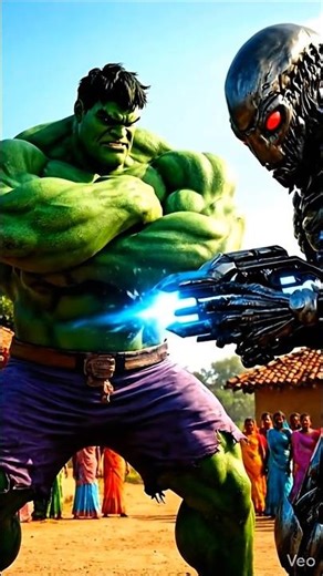 hulk vs alien fight #hulk #desihulk #hulkai #trendinghulk #story