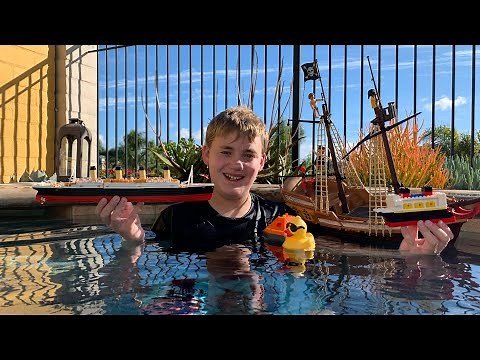 Larry Life TITANIC SUBMERSIBLE and Playmobile Pirate Ship
