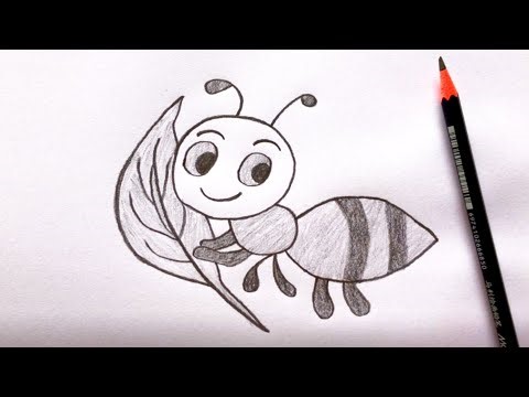 Easy Cute Ant Drawing Tutorial 🐜 | Pencil Sketch for Beginners 🥰