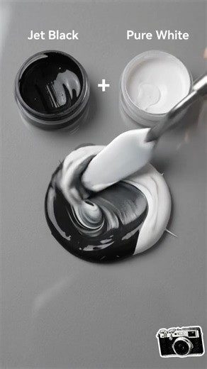 Black + White = Charcoal Grey 🎨 Satisfying Color Mix
