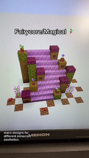 #minecraft stairs designs for different #minecraftaesthetic #minecraftcottagecore #fairycore #cottagecore #minecraftbuildtutorial #fypシ