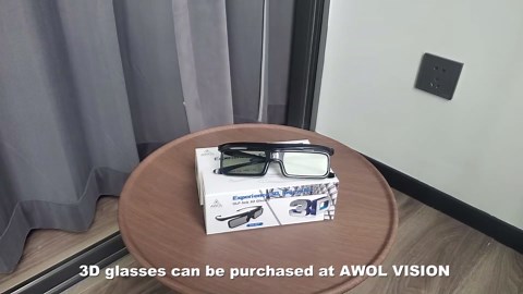 AWOL VISION DLP Link 3D Glasses, Rechargeable Active Shutter Eyewear Compatible with AWOL VISION LTV-2500, LTV-3500, Vanish TV & Other DLP-Link 3D projectors (1 Pack)