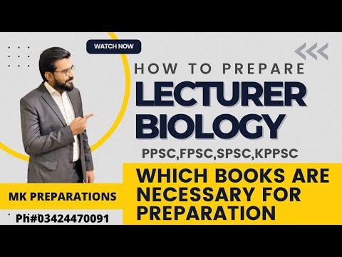 PPSC Lecturer Biology Preparation | Books Required & Test Syllabus | FPSC & KPPSC | MK Preparations