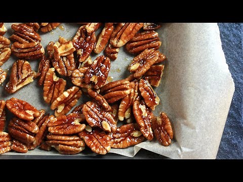 EASY CANDIED PECANS | Oven Baked, Refined Sugar Free, Crazy Good!