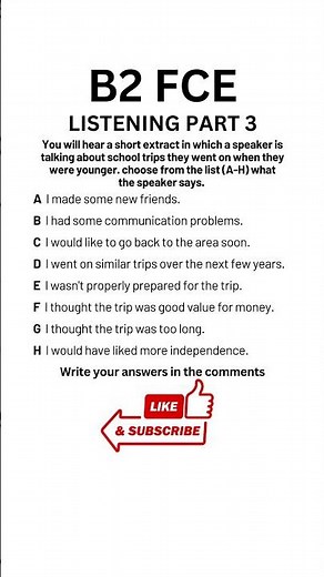 B2 First (FCE) Listening Practice Test 2024 - Part 3 #b2firstlisteningtests #learningenglish #fce