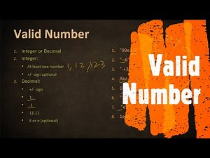 Valid Number | LeetCode 65 | Coders Camp