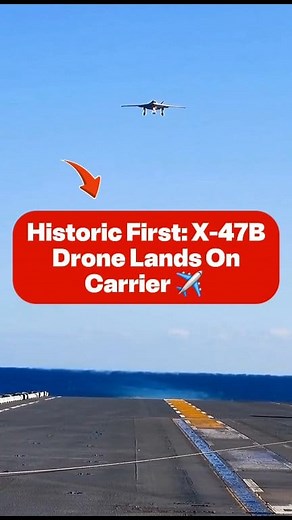 20K views | Historic First: X-47B Drone Lands On Carrier ✈️ | tndviralvideos | Facebook