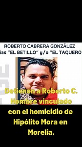 Detienen a Roberto Cabrera hombre vinculado con el homicidio de Hipólito Mora en Morelia. ##Criminología #criminalistica #CriminologiaYCriminalistica #Justicia #Noticias ##mexico #OmarGarcíaHarfuch #mexico ##Michoacán #Morelia #HipolitoMora | Criminológicamente
