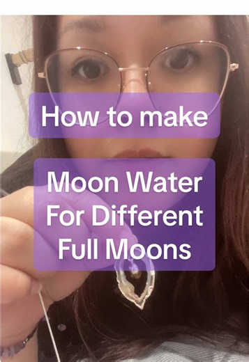 Full moon witchy tip: How to make moon water for different full moons and different intentions. Each full moon can help us manifest different things and we can use them in different ways in our witchcraft and spell work. Using moon water is a great way to amp up your manifestations. P.s. don’t drink this, some ingredients and crystals are toxic, or can be when in water. Like pyrite for example. Only drink plain moon water without the added ingredients. #witchtok #witchcraftforbeginners #witchyti