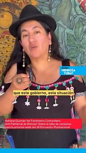 🇧🇴 Militante boliviana llama a luchar para tumbar el gobierno argentino y crear un Estado plurinacional. | Diario Mendoza Today