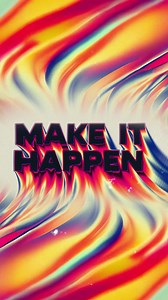 Make It Happen - Motivational Poster Design | Free Stock Video Footage