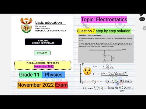 Grade 11 Electrostatics: 2022 November Exam Question Walkthrough | Physics Revision | iCampSA