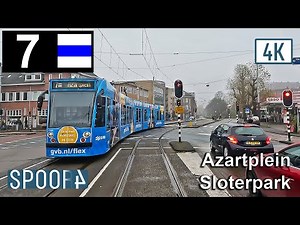 Cabinerit Tram 7 (Amsterdam) | Azartplein - Sloterpark (Tram Driver's POV)
