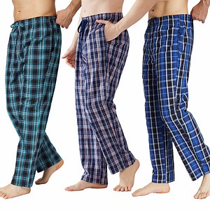 Onimisc Men's 100% Cotton Pajama Pants Lightweight Pjs Bottoms Sleepwear Bottom Pants with Pocket Drawstring 3-Pack - Walmart.com