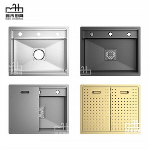 [Hot Item] Large Size Hidden Sink Stainless Steel Kitchen Sink Workstation Folding Sink with Double Cover