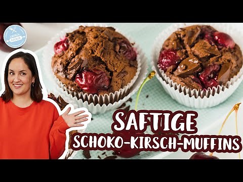 Saftige Schoko-Kirsch-Muffins🍒🍫| saftige und fluffige Muffins | Einfach Backen