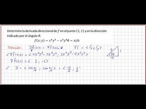 Cálculo de la derivada direccional