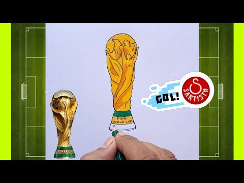 FIFA World Cup Trophy Drawing with Colour ⚽️❤️❤️❤️ #fifa #fifaworldcup #drawing #football #sartisth