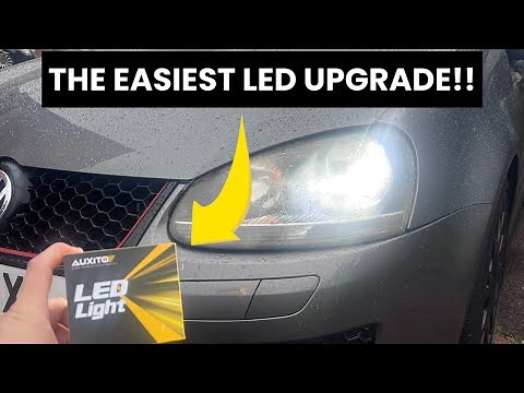 ULTIMATE LED Headlight Upgrade for Your Car! 🔥 AUXITO LEDs Tested on MK5 Golf GTI!