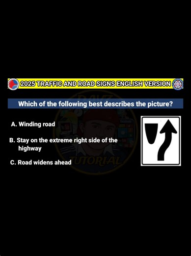 LTO exam reviewer traffic and road signs for driver's license english version part 145 #driverslicense #lto #ltoexam #ltoreviewer