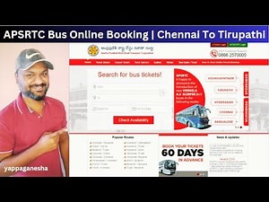 Chennai to Tirupathi APSRTC Bus Ticket Booking in Tamil | APSRTC Bus Online Booking #apsrtcbus