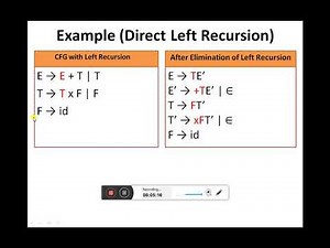 Week#7 Left Recursion Part 2