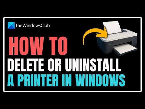 How to delete or uninstall a Printer in Windows 11