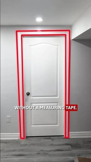 Door Trim installation trick! #diy #doors #carpentry