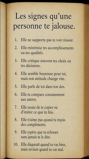 ⚠️ Les signes qu’une personne te jalouse #developpementpersonnel #relationshumaines #jalousie #viral