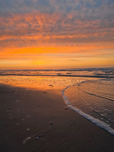 Beauté du coucher de soleil à Berck-sur-Mer