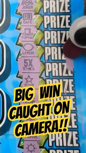 I Got Lucky! Big Lottery Ticket Win Caught On Camera! #shorts #lottery #bigwin #scratch