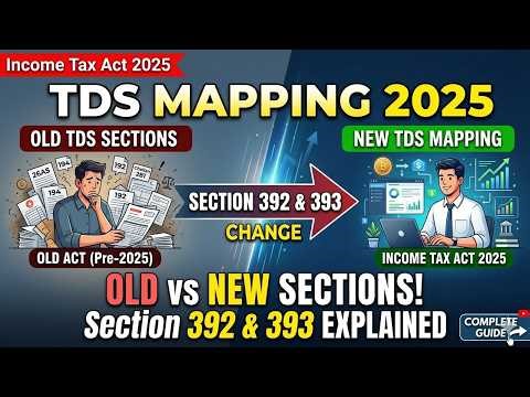 Income Tax Act 2025 - Complete TDS Mapping | Old vs New TDS Sections Explained (Quick Reference)