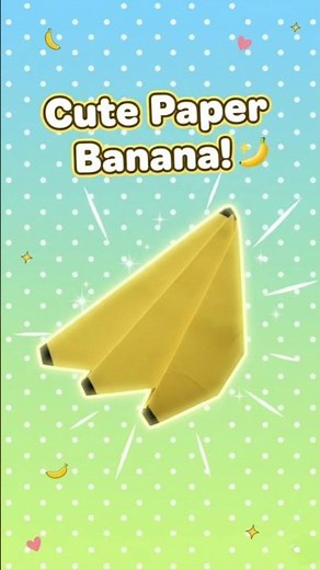 Let's go bananas with this cute origami! 🍌😜 #Origami #Banana #DIY #PaperCraft #EasyCrafts #FunCrafts