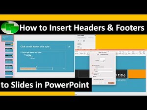 How to Insert Headers & Footers to slides in PowerPoint