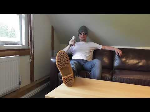 TRAILER: Brown Timberland Boot Worship with Grey Socks