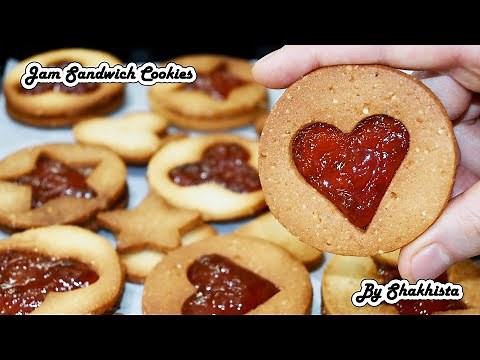 How to Make Jam Sandwich Cookies | Tasty Homemade Jam Filled Cookies | Butter Cookies with Filling