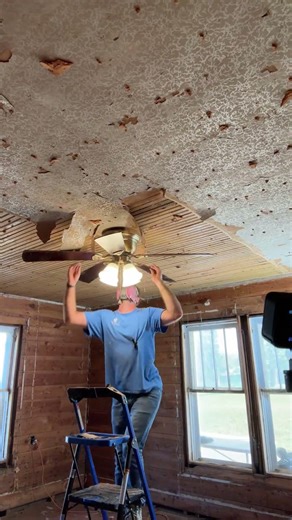 OLD Cardboard Ceiling Tiles…AND Ceiling PAPER!