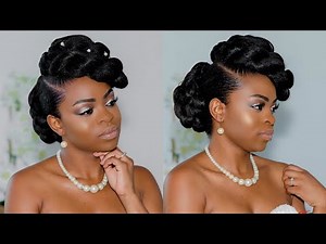 Natural hair FAUX UPDO!!! Bridal/Wedding inspired (Quick and Easy)