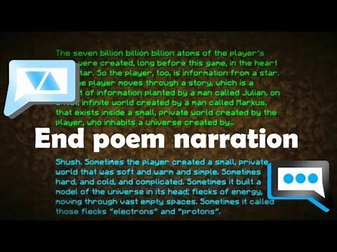 Minecraft End poem - Narrated by Dylan and A2