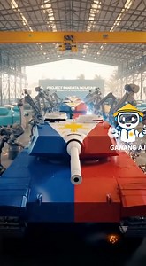 Unang sulyap sa Project Sandata ng Laya! Makabagong tanke na gawa ng mga robotics system — may disenyo ng Philippine flag at tatak ng Gawang A.I. Isang simbolo ng pag-angat ng teknolohiya at lakas ng pagka-Pinoy sa bagong panahon ng inobasyon. #GawangAI #ProjectSandataNgLaya #PinoyPride #AIMade #FutureIsFilipino #AICreation #ProudlyPinoy #AviationInnovation #TechnoNation #ViralSaPilipinas | Gawang AI