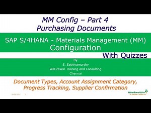 SAP MM | Configuration Part 4 – Set Up Purchasing Document Types & PO Progress in S/4HANA | 02-47