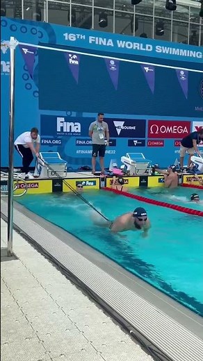 First training session in the competition pool ✅ #swimming